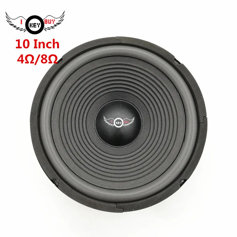 I KEY BUY 10 Inch 4 Ohm 8Ohm 600W Steel Custom Frame Paper Cone Foam Edge Car HiFi Music Player SpeakerHigh-End Speakers