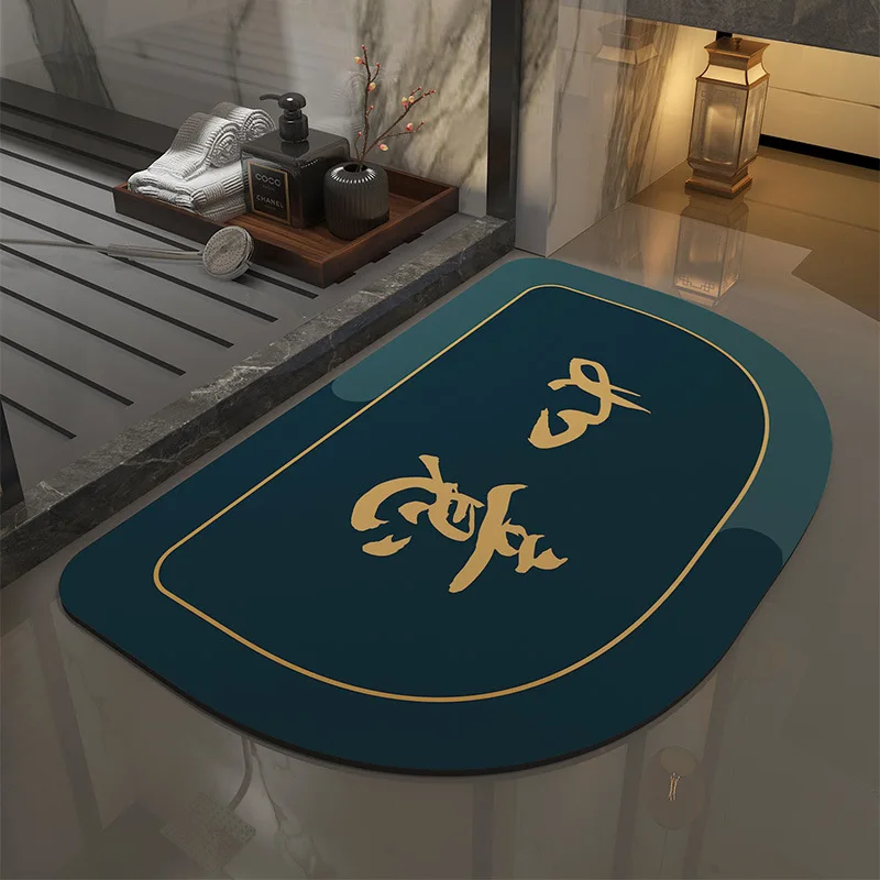 Anti-slip Napa Skin Bathroom Absorbent Dry Feet Toilet Doorway Carpet Rug Family Entrance Door Floor Mats Bedroom Kitchen Soft