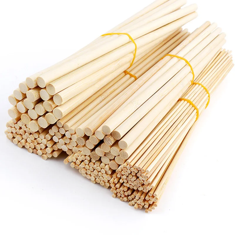 Multi Size Round Bamboo Sticks DIY Handmade Craft Making Small Wooden Stick Material For Flower Pole Supplies