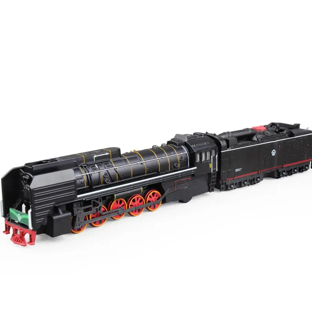 Exquisite 1:87 steam train alloy model,magnetic sound and light pull back toys,children\'s educational gifts,free shipping