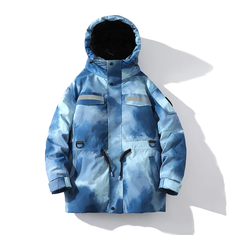 2021 chegada nova jaqueta de inverno com capuz design pato branco para baixo casacos engrossar longo parkas estilo ao ar livre quente neve wear hf001