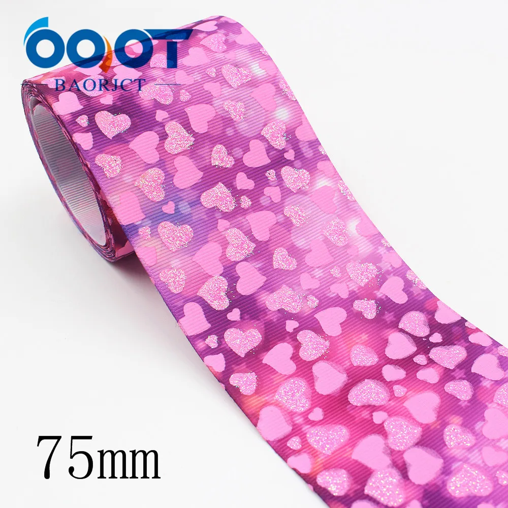 

Разноцветные золотые и серебряные ленты с принтом сердечек, 3 дюйма, 75 мм, 2 ярда, термопечать, украшение для свадьбы