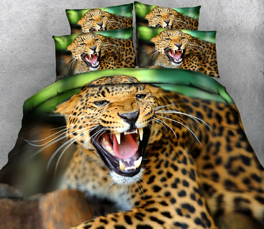 

Tiger 3D Bedding Set Twin Full King Queen Kids Room Bedsheet Duvet Bed Cover Pillowcase Bed Linen California King