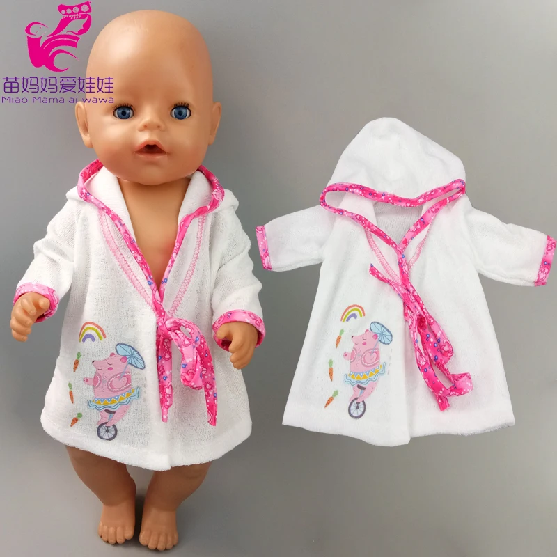 40 cm reborn baby doll bathrobe for 17 inch bebe doll clothes children gift toys wear