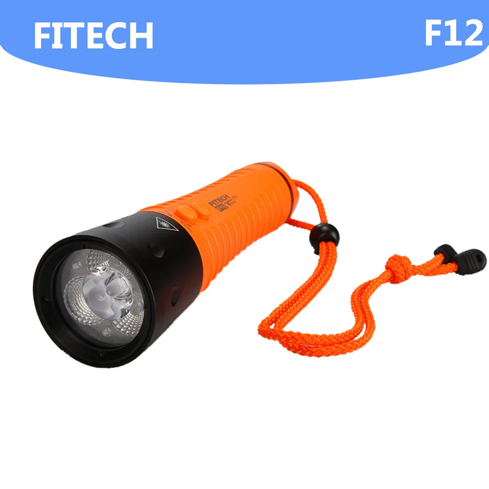 fitech subaquatica f12 mergulho 100m lanterna 600 lumens xml u2 led tocha a prova impermeavel agua da lampada luz pode como banco de potencia 01