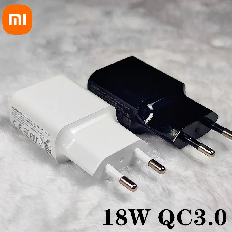 شاحن شاومي سريع مع كابل usb من النوع c ، محول طاقة ، 18 واط ، qc3.0 ، لـ redmi note 7 ، 8 pro ، mix 2s ، mi 6 ، 6x ، 8 ، a2 ، a1 ، 8 ، max3 ، mi 8 lite