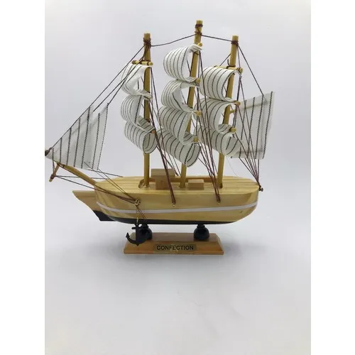 

Çiko Toys Sailboat Wooden Ship Scale Model Small Size 17x17 cm