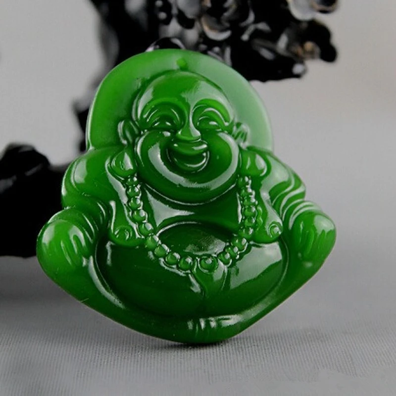 

Natural Green Hand-carved Buddha Jade Pendant Fashion Boutique Jewelry Men and Women Tathagata Buddha Necklace