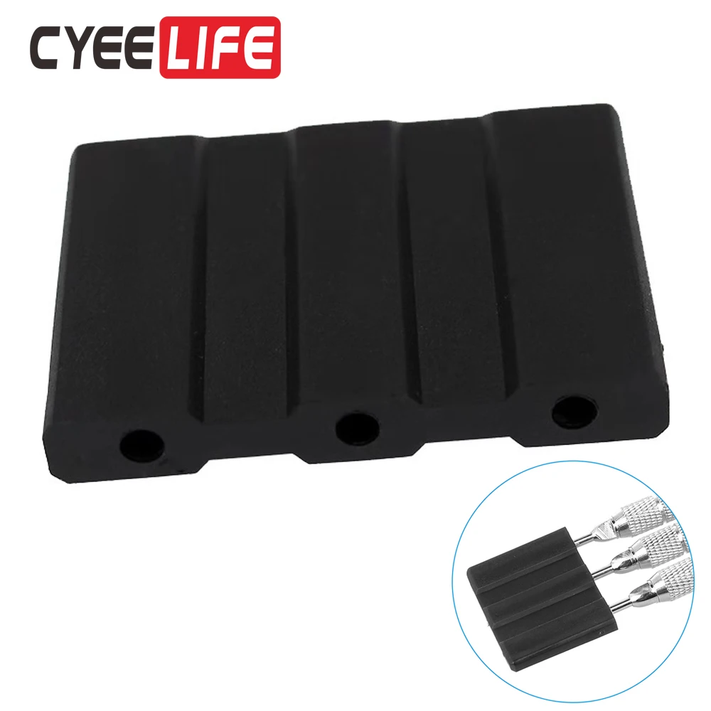 Cyeelife 10 Buah Dart Insert Plate Stab-Proof Dart Tool Accessories Black Steel Needle Insert Plastic Plate