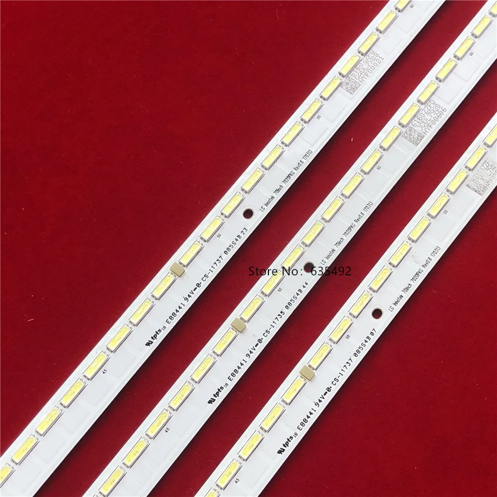 3PCS LED Strip for 70INCH 7030PKG 64EA 01CVB058A002 QPWBL0028GPZZ KDL-70R550A LC-70LE600U LC-70LE640U 70LE650U LC-70LE660U