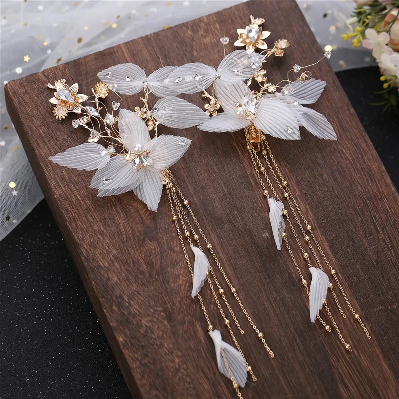 

Net Crystal Pearl Hairpin Headdress Comb Back Comb Hair Accessories Bridal Wedding Hair Decoration LL@17