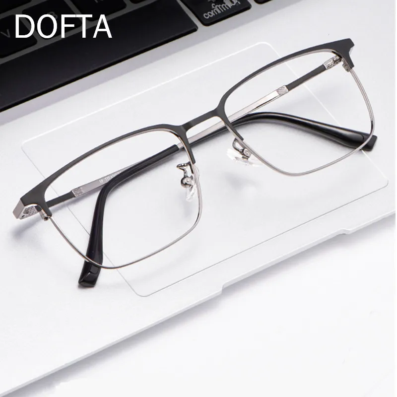 

DOFTA Optical Glasses Frame Men Ultralight β Titanium Square Male Full Myopia Prescription Eyeglasses Frames Eyewear 5262