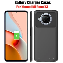Portable Charger Case For Xiaomi Mi Poco X3 External Battery Cases 6800mAh Power Bank Charging Cover For Xiaomi Poco X3
