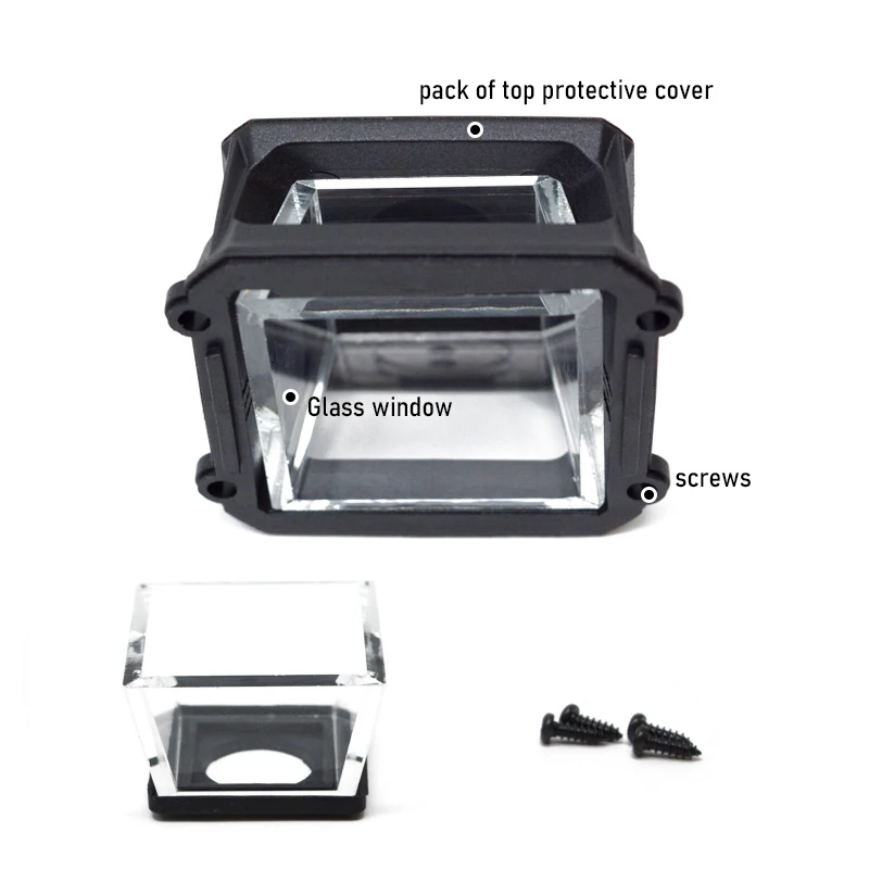 Imagem -05 - Zokoun-capa Protetora para Janela de Vidro Superior para 3d 12 Linhas com Laser Vermelho ou Verde 12rc 12ghz Md12r Md12g Peça de Substituição