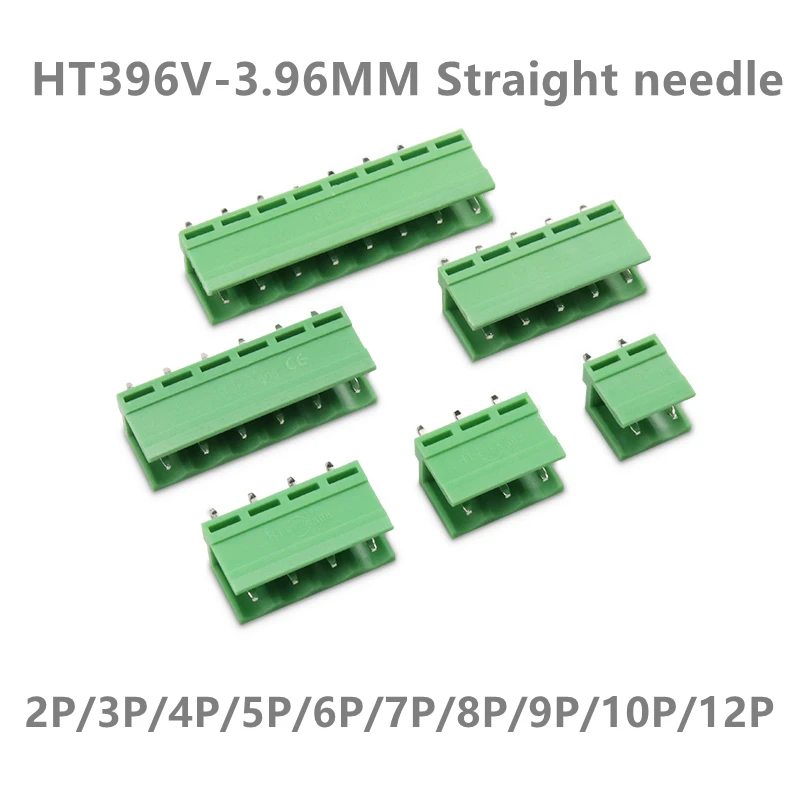 1pcs 10pcs 20pcs / lot HT396K-3.96 straight needle  Barrier Terminal Block 300V 15A HT 3.96mm 2P 3P 4P 5P~12P Green plug connect