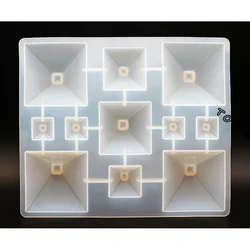 1PC Pyramid Cones Shaped Silicone Jewelry Mold UV Resin Epoxy Tools Jewelry Making Tools DIY Pendant Molds