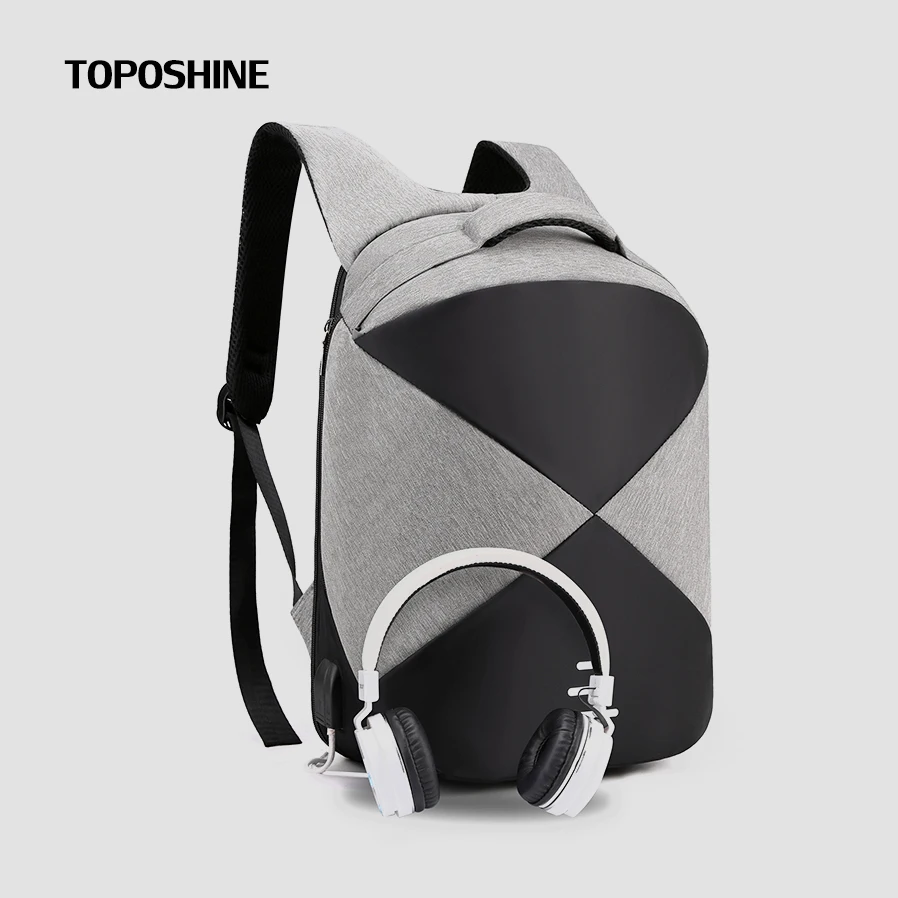 Patchwork Oxford Men Backpacks 15.6 Inch Backpacks Male Backpack USB Charging Sports Bag Large Capacity Boys School New Backpack