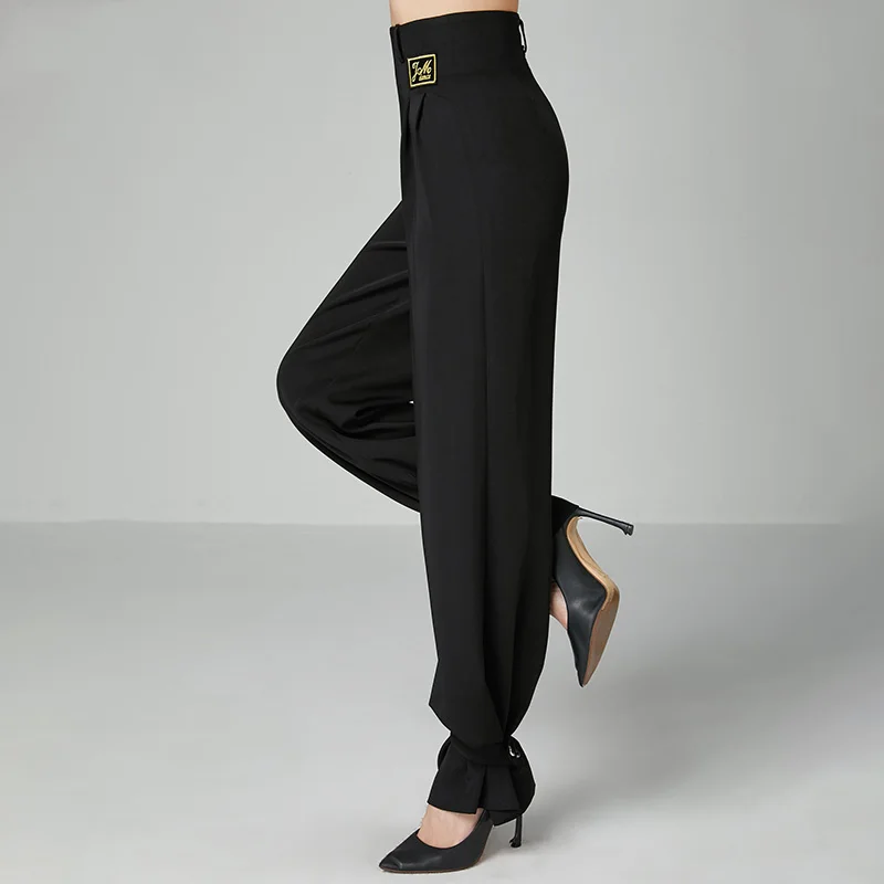 Latin  Dance Pants New Square  Dance Ballroom Dance Practice  Clothes Fashion Beam  Feet  Women Long  Trousers