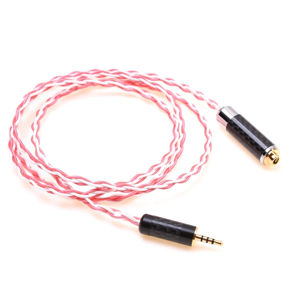 2.5MM Male to 3.5MM Female TRRS Balanced Audio Adapter Silver Plated Cable Compatible for Astell&Kern AK240 AK380  FIIO