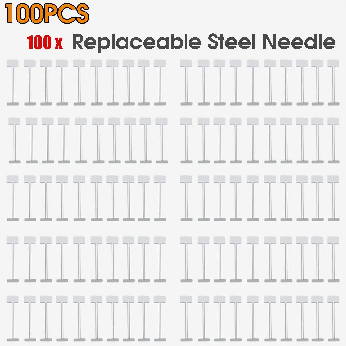 100Pcs 1.5mm Replacement Steel Needles for Flooring Wall Tile Leveling System Leveler Replaceable Pin Tiling Construction Tools