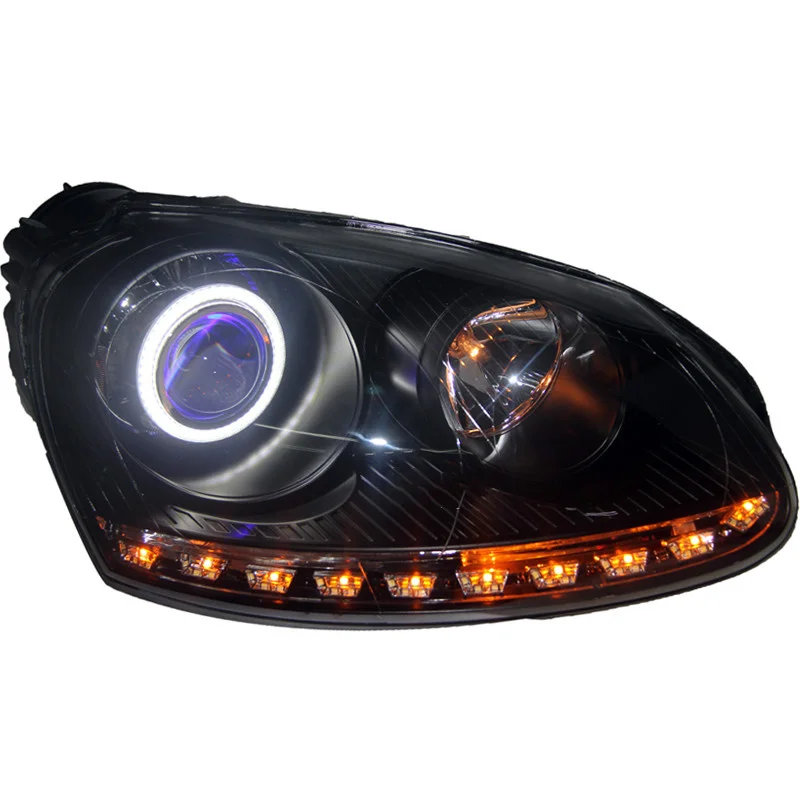 

Eosuns Hid Led Headlight Assembly Angel Eye Daytime Running Light with Turn Signal for Volkswagen Sagitar