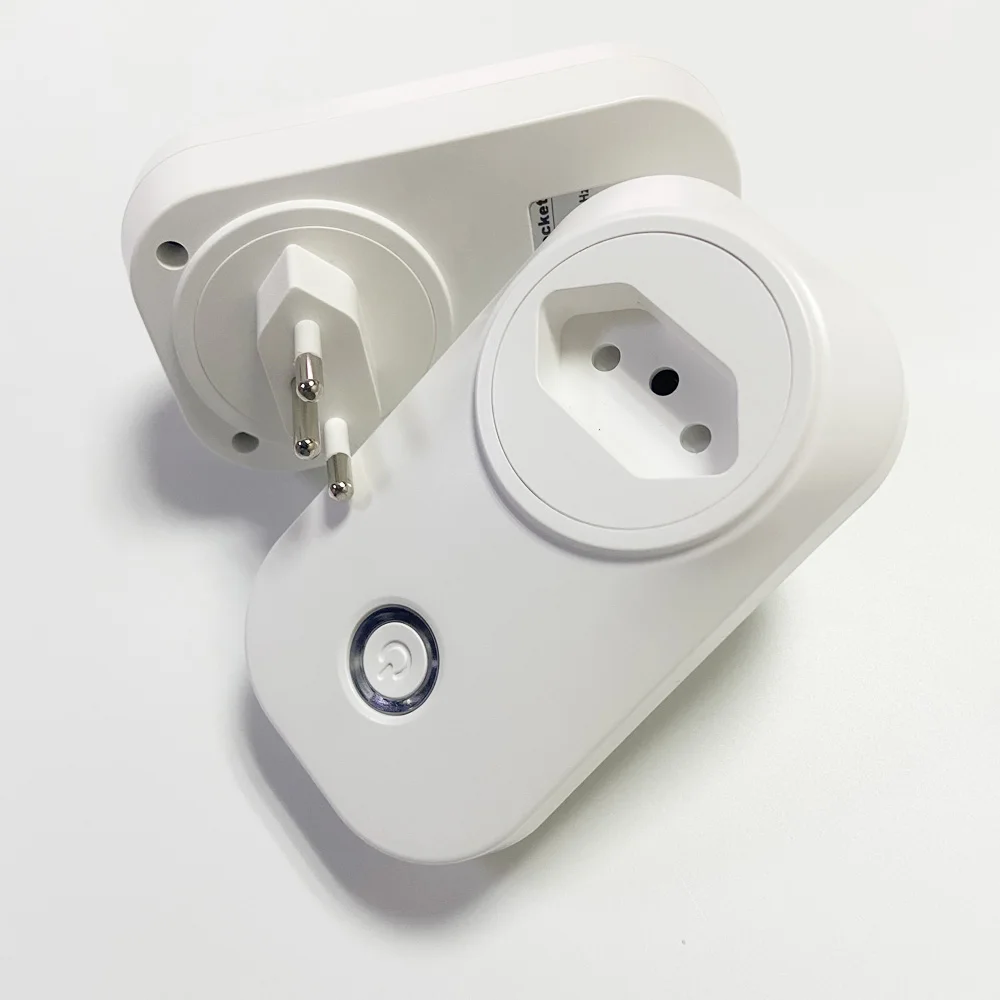 1Pcs Wireless Remote 2.4G WIFI Power Plug Tuya Smart Life App Control UK EU BR Energy Measurement Saving Socket Alexa Google