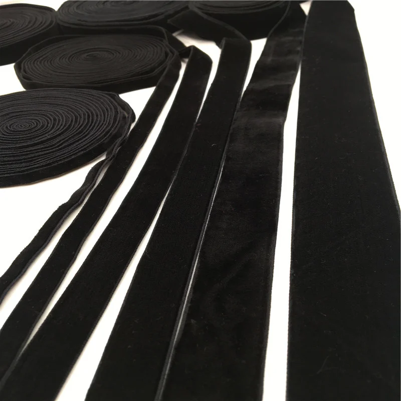 6/9/15/19/25/38mm Double Face Nylon Black Velvet Ribbon Wedding Party Decoration Handmade Gift Wrapping DIY Christmas 1/3/5Yard