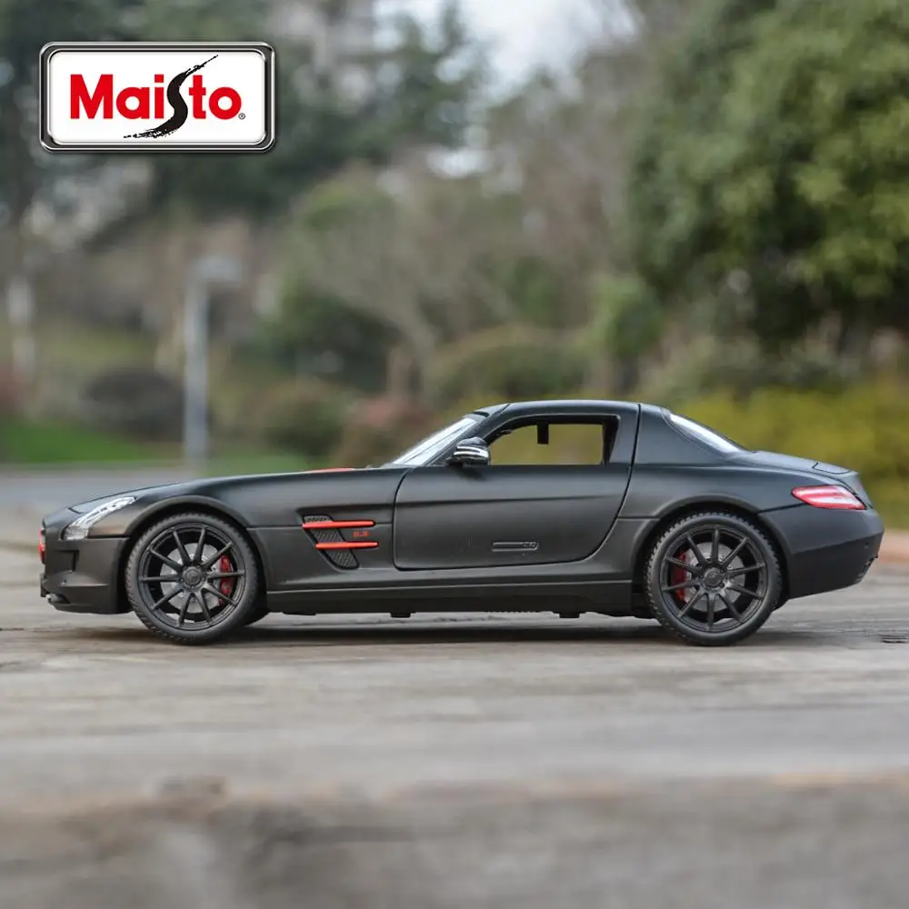 Maisto 1:18 Mercedes Benz SLS AMG Static Die Cast Vehicles Collectible Model Car Toys