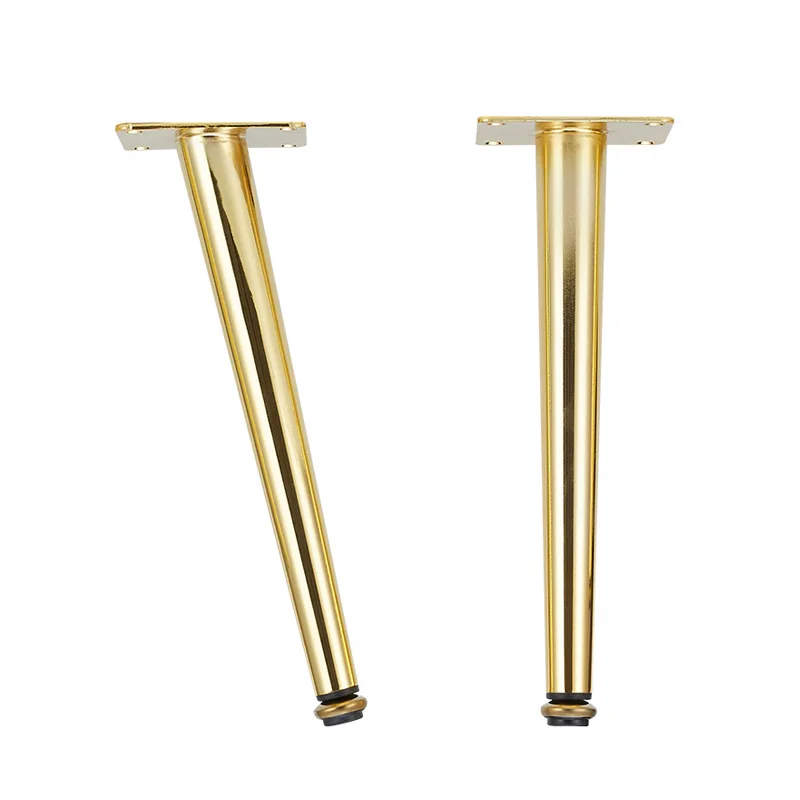 4Pcs/Set Furniture legs Adjustable Gold Tapered Metal Feet for Table Sofa Cupboard Cabinet Stool Chair Feet Hardware Accessories