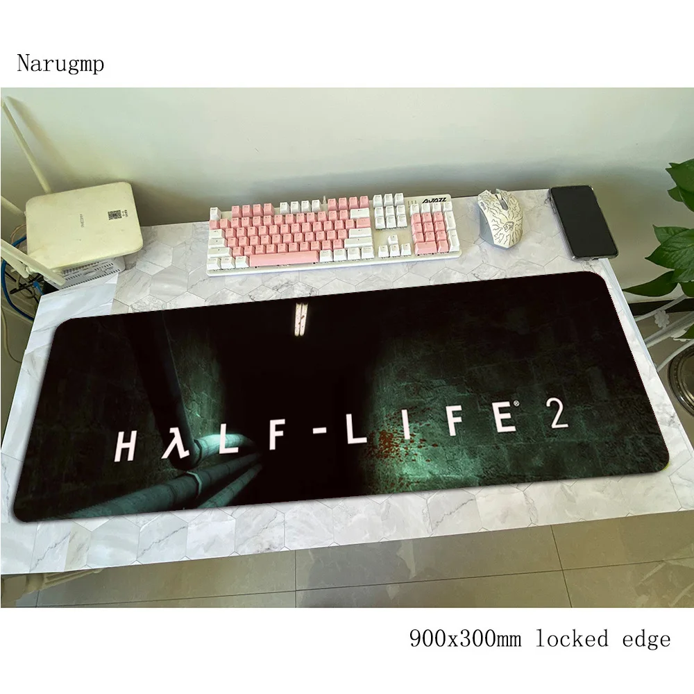 Meia vida mousepad 80x30cm gaming mouse pad grande esteira do gamer teste padrão de massa jogo computador mesa teclado padmouse bonito grande jogo esteiras