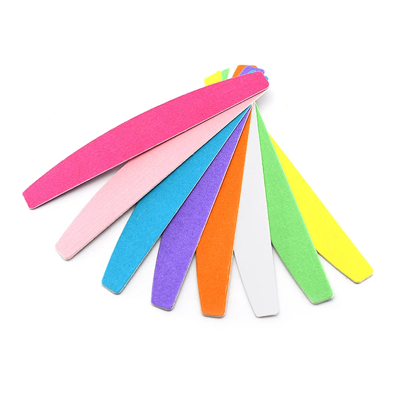 10/20Pcs Professional Nail File Sandpaper Strong Thick Colorful Sanding Nail Files For Manicure Wooden 180 Grit Mix Color Random