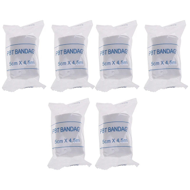 6pcs/lot Plaster Bandages Non-woven Bandage First Aid Kit Supplies PBT Medical Elastic Bandage Pet Bandage