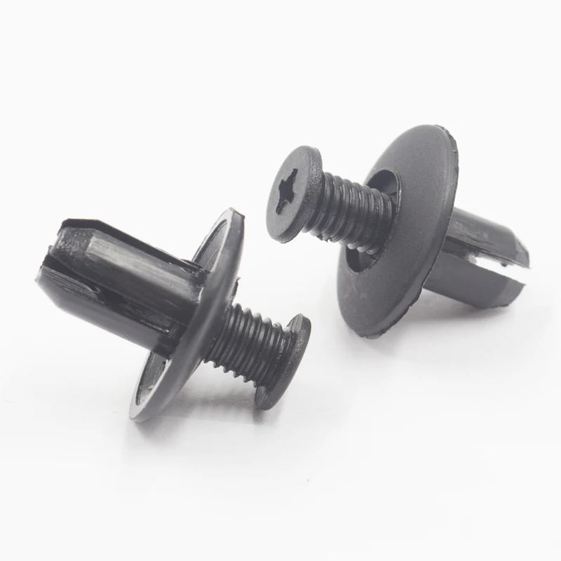 20Pcs Gary Black 8mm Hole Car Bumper Plastic Rivets Trim Fastener Auto Door Trim Panel Grills Clips