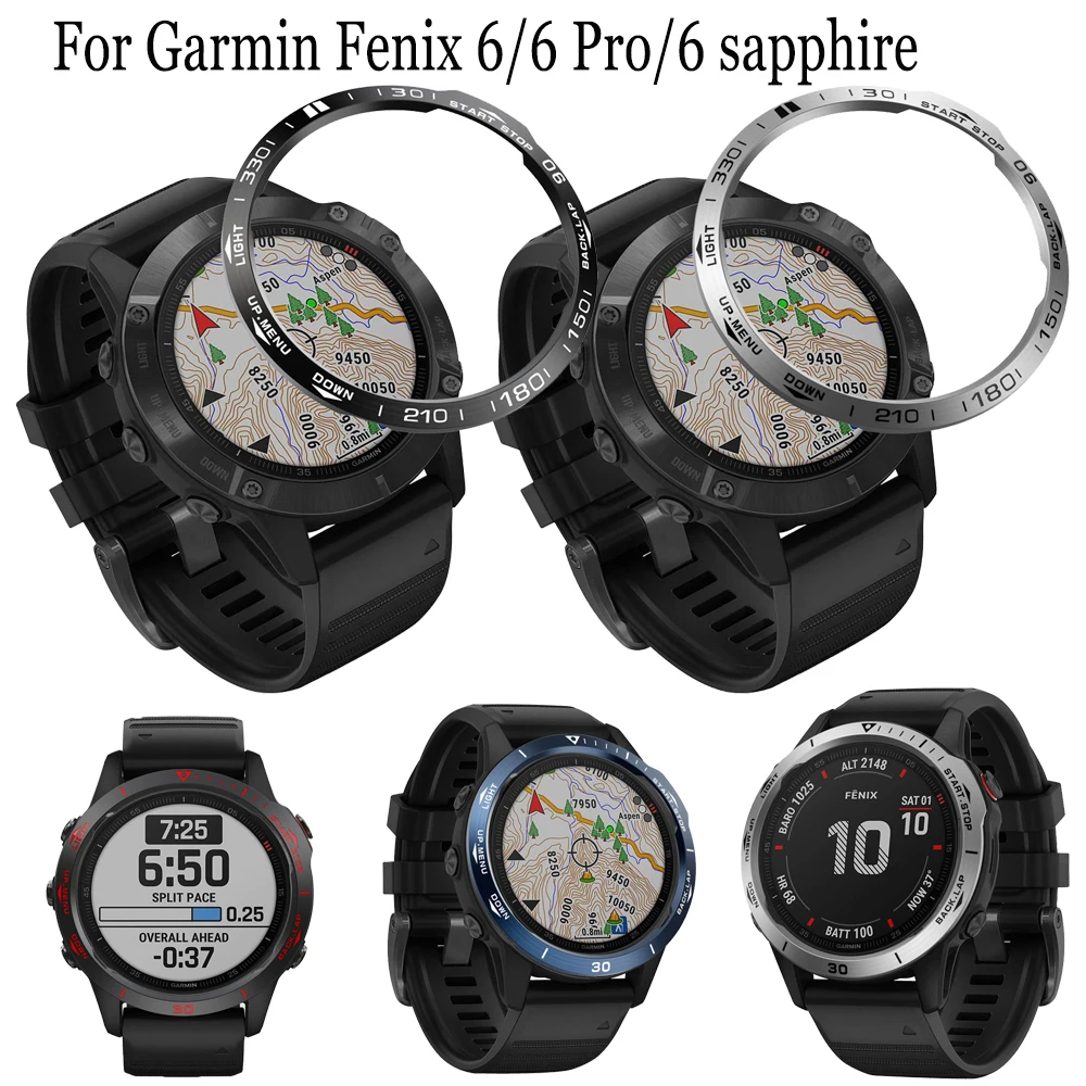 Ring Case Protection Cover Bezel For Garmin Fenix 6 Pro/6 sapphire Smart Bracelet Bezel Ring Anti Scratch Metal Cases for fenix6