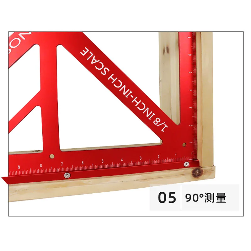 Garosa 45/90 Degree Triangle Ruler – Aluminum Alloy Frosted Angle Gauge, Compact Woodworking Measuring Tool For Carpentry & Construction