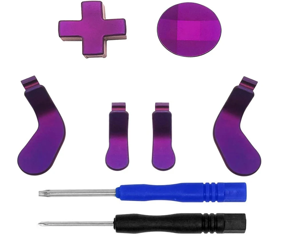 Metal D-Pads and Trigger Paddles Direction Buttons Replacement for Xbox One Elite 2 Controller Series 2 (Version 2) With Tools