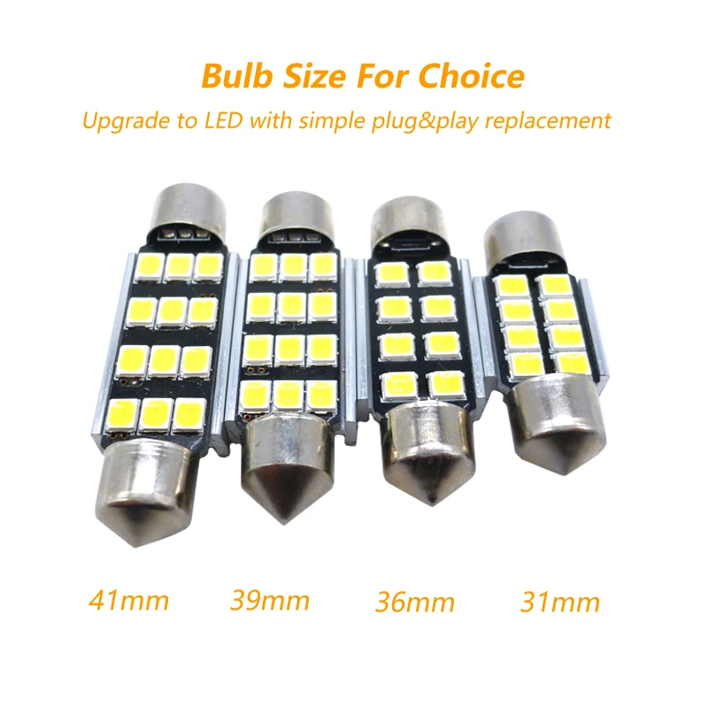 Canbus C5w Vehicle Led Interior Light Bulbs Error Free For Hyundai Solaris Accent I30 Ix35 I20 Elantra Santa Fe Tucson Getz