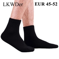 LKWDer 5 Pairs Men's Socks 98% Cotton High Quality Socks Men Large Big Plus Size 49,50,51 Casual Business Sock Calcetines Hombre