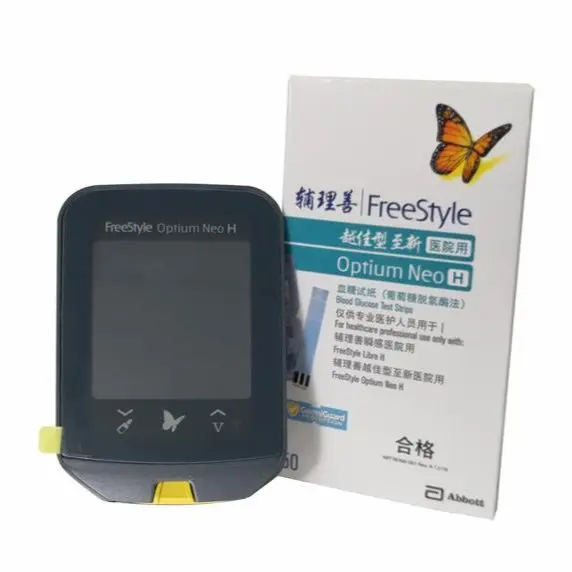 Abbott-Medidor de cetona Freestyle, máquina de glucosa para diabéticos, glucómetro para Diabetes, tiras de prueba, 50, 100 lancetas, medidor de cetona