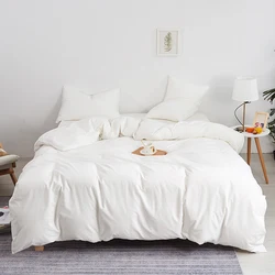 Cotton Duvet Cover Monochrome Comforter Cover Single Double King Size Solid Color Quilt Cover High Quality Bedding Cover