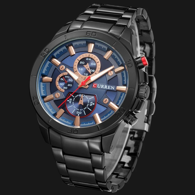 CURREN Men Watches Top Brand Luxury Men Military Wristwatches Full Steel Men Sports Watch Waterproof Relogio Masculino Montre