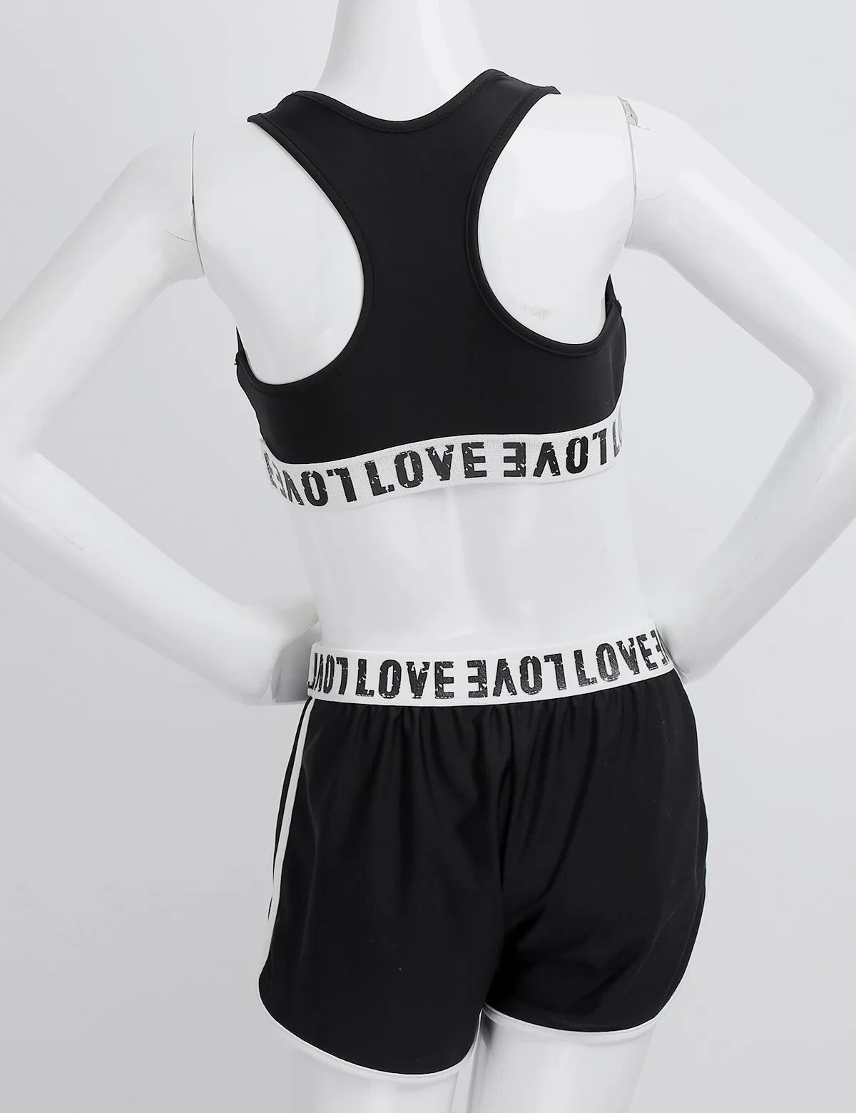 Ragazze dei capretti Vestito Da Ginnastica Lettera Stampata Ginnastica Senza Maniche Racer Indietro Serbatoi Crop Top con Gonne E Pantaloni Set per