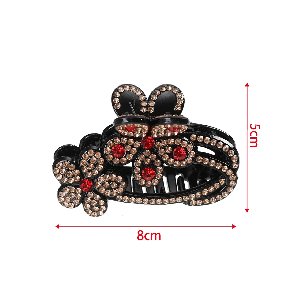 Haimeikang Rhinestone Hair Clip Barrette Crab Clips For Thick Hair Women New Headwear Girls Ponytail Holder Hair Accessories