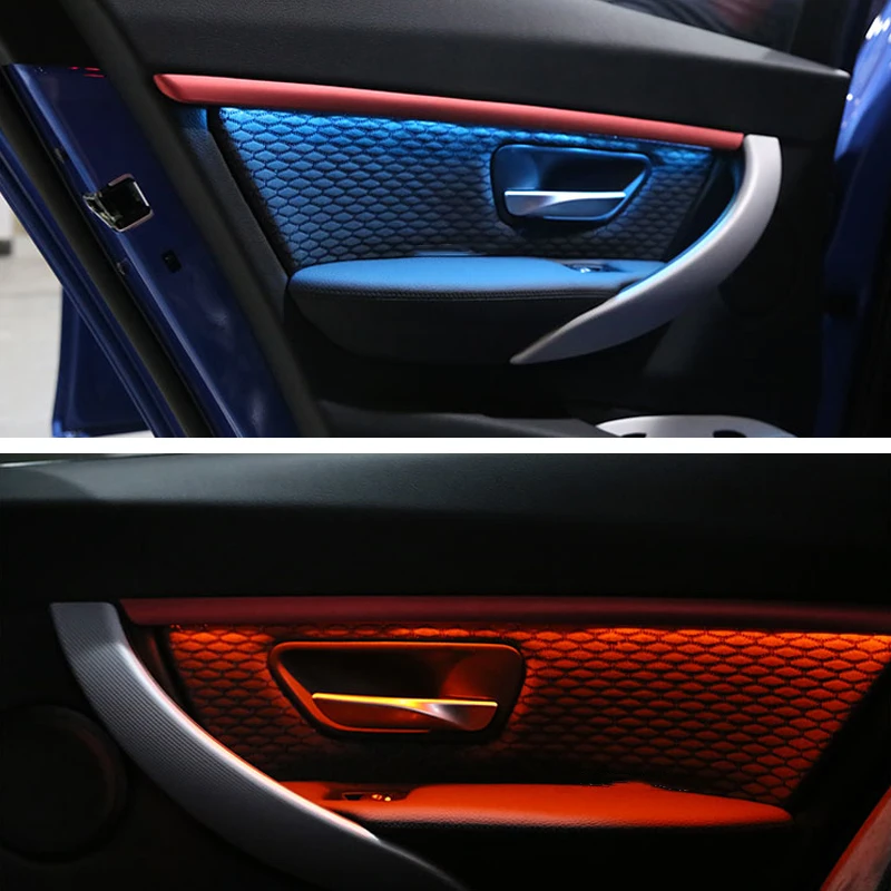 Ambient light 2 colors for bmw f30 3 series auto interior inner door bowl handle armrest light LED atmosphere interior lamp