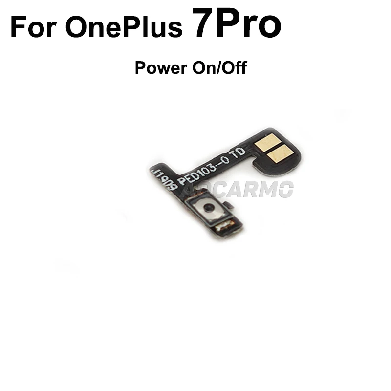 Aocarmo For OnePlus 7 Pro 7Pro Power On/Off Volume Up/Down Button Flex Cable Replacement Part