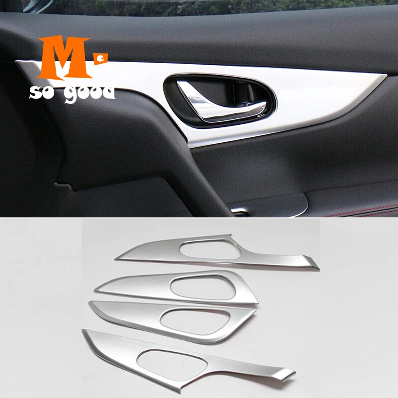 2014 15 16 17 18 19 2020 Inner Door Handle Bowl Cover Trim ABS Matte for Nissan Qashqai J11 Sport Rogue Interior Mouldings