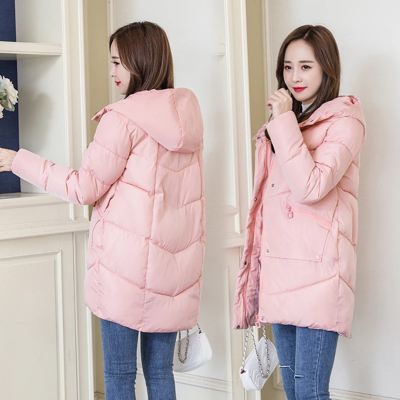 Winter Women jacket Casual Solid thick warm Long Hooded parkas Jackets female pocket sintepon snow coats M-3XL