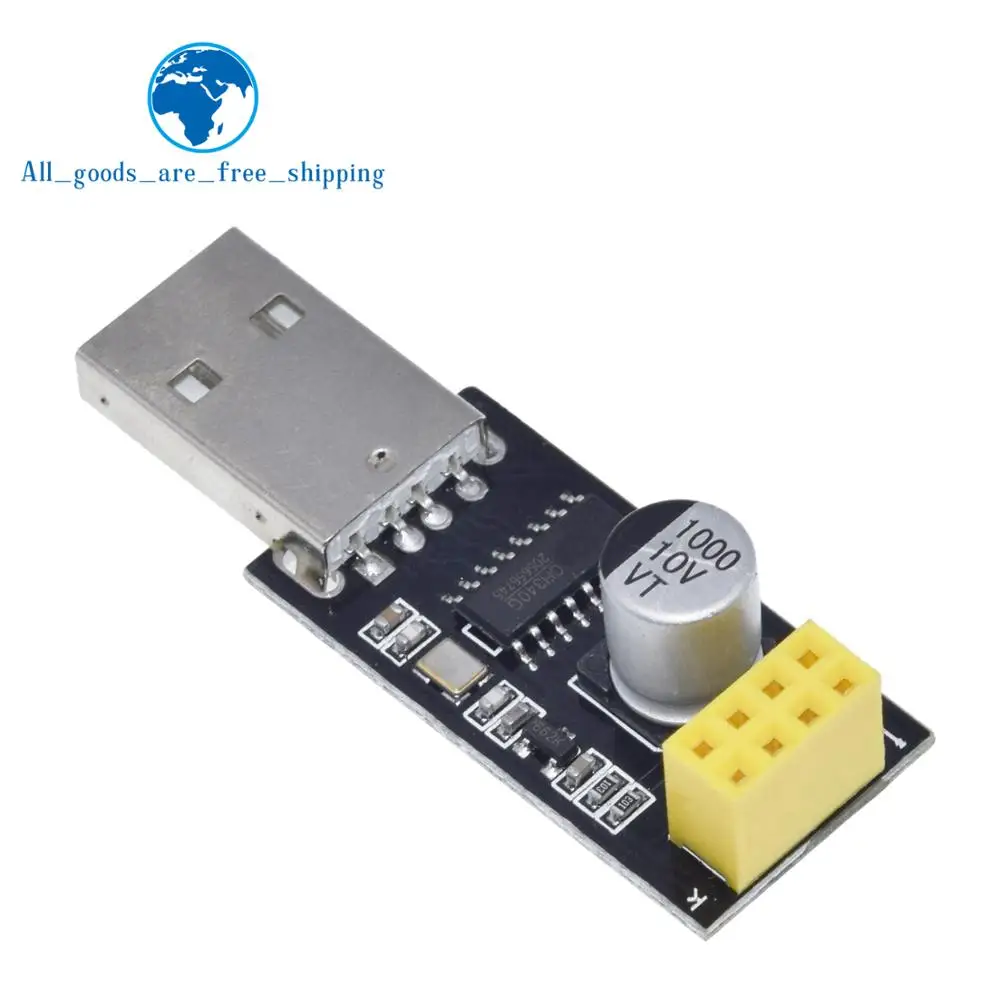 TZT ESP01 Programmer Adapter UART GPIO0 ESP-01 Adaptater ESP8266 CH340G USB to ESP8266 Serial Wireless Wifi Developent Board