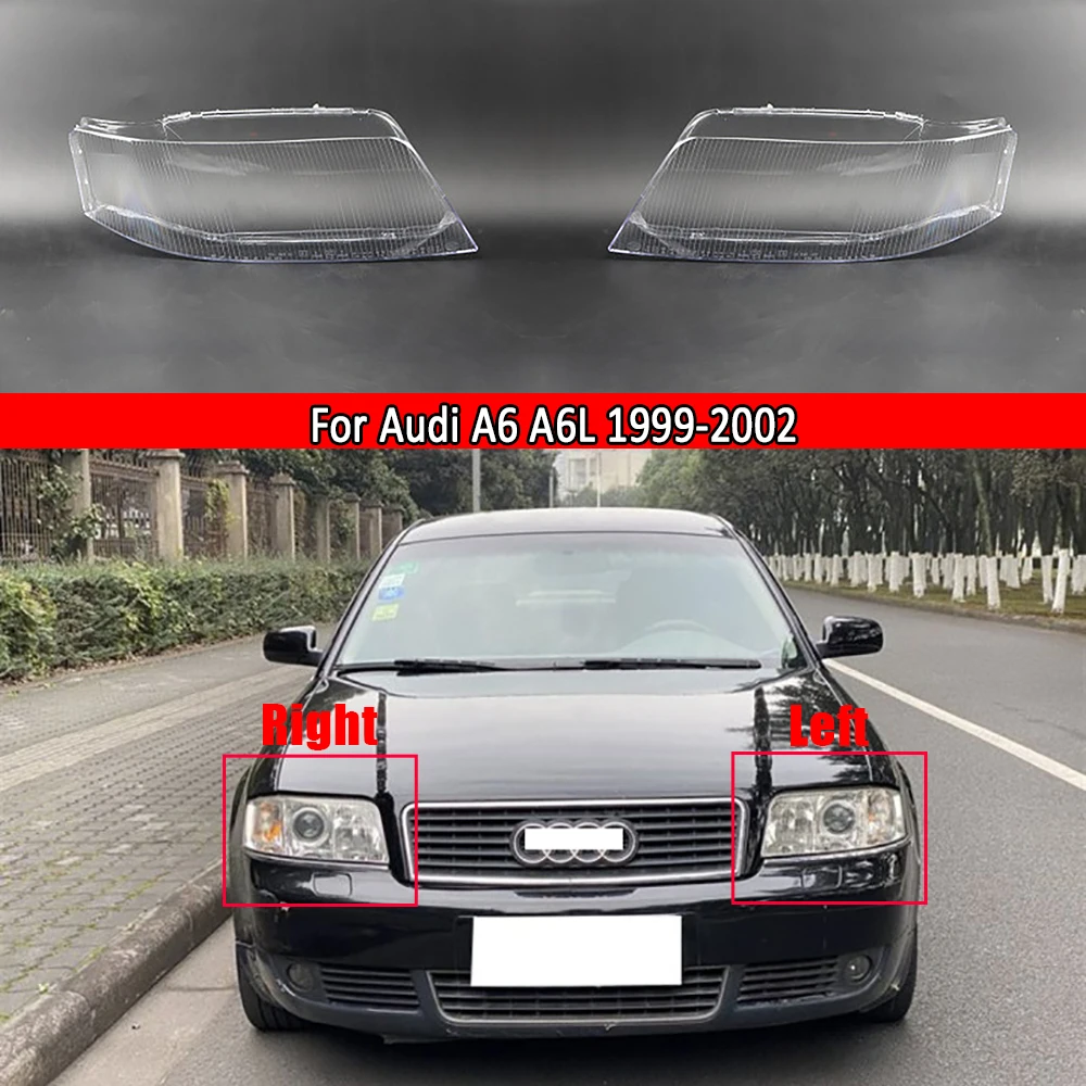 

Car Front Headlamp Lens Lamp Case For Audi A6 A6L 1999 2000 2001 2002 Headlight Cover Glass Transparent Lampshade Light Caps