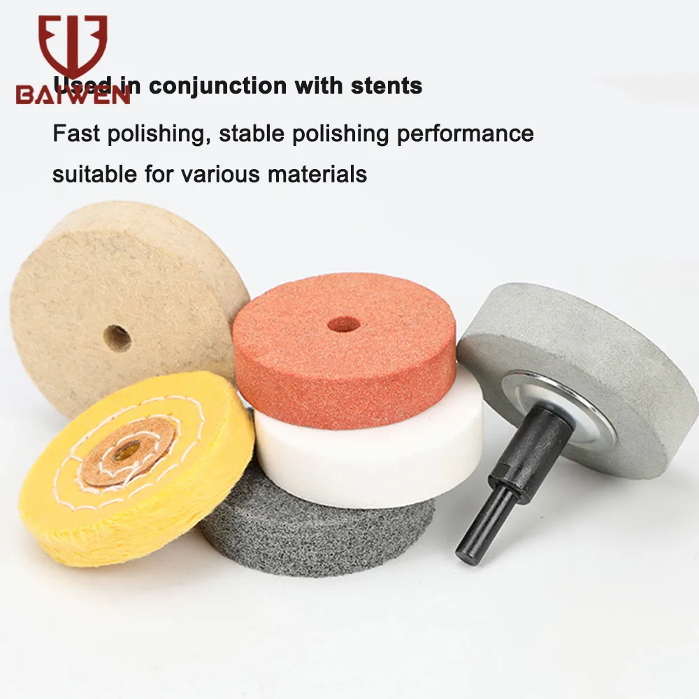 3Inch Đá Mài Đánh Bóng Đĩa Mài Gốm & Len & Sợi Băng Ghế Dự Bị Máy Xay Bánh Xe Bộ Cho Mài Kim Loại dụng Cụ Xoay